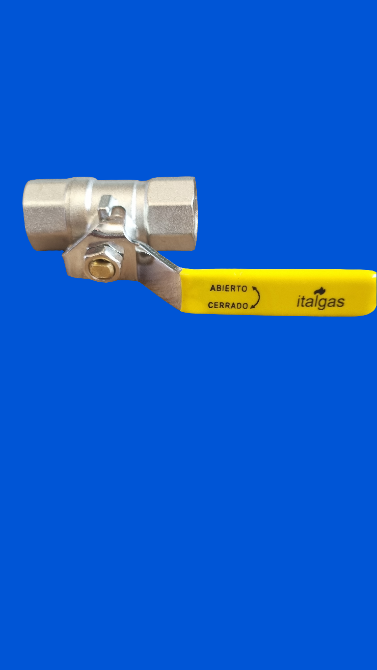 Llave de paso bola Manilla Amarilla 1/2"
