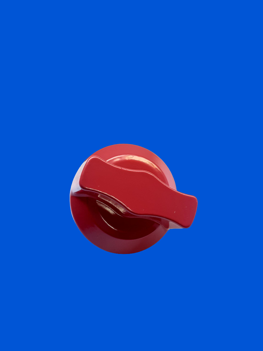 Perilla Metálica Pasador Rojo