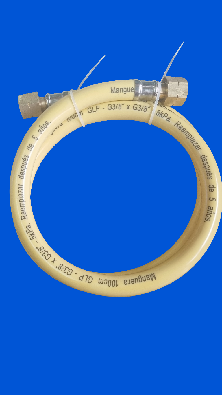 Manguera Amarilla 3/8 izq. X3/8 Izq. 1Mt