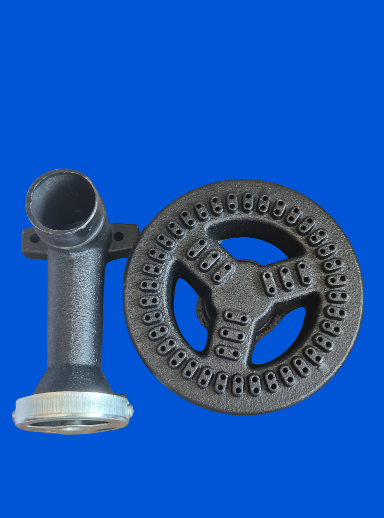 Quemador Fierro Fundido con codo 15 CM