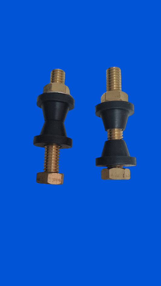 Kit 2 pernos 3/8" estanque-taza cortos